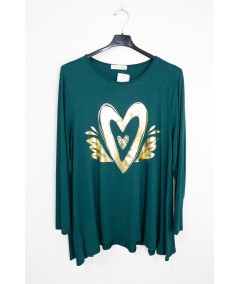 Maglia con cuore oro