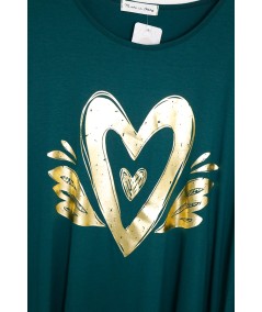 Maglia con cuore oro